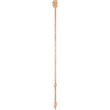 14K Rose Gold Natural Citrine 6 1/2-7 1/2" Bracelet