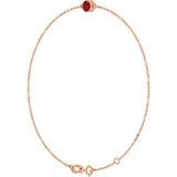 14K Rose Gold Lab-Grown Ruby 6 1/2-7 1/2" Bracelet