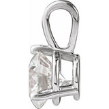 Platinum 5/8 CT Lab-Grown Diamond Pendant