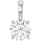 14K White Gold 3/4 CT Lab-Grown Diamond Pendant