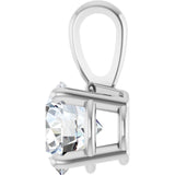 14K White Gold 3/4 CT Lab-Grown Diamond Pendant