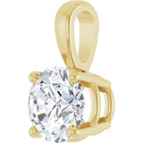 14K Yellow Gold 3/4 CT Lab-Grown Diamond Pendant