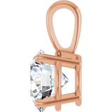 14K Rose Gold 2 CT Lab-Grown Diamond Pendant
