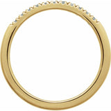 14K Yellow Gold Natural Aquamarine Stackable Ring