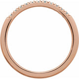 14K Rose Gold Natural Aquamarine Stackable Ring