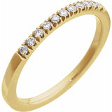 14K Yellow Gold 1/6 CTW Lab-Grown Diamond Stackable Ring