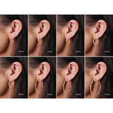 14K Yellow Gold Round Tube 30 mm Hoop Earrings