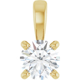 14K Yellow Gold 1/4 CT Natural Diamond Pendant