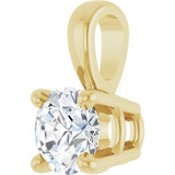 14K Yellow Gold 1/4 CT Natural Diamond Pendant