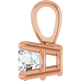 14K Rose Gold 1/4 CT Natural Diamond Pendant