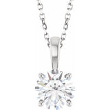 14K White Gold 1 1/4 CT Lab-Grown Diamond 18
