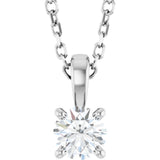 14K White Gold 1/4 CT Natural Diamond 18