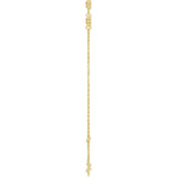 14K Yellow Gold Natural Citrine Bezel-Set 3-Stone 6 1/2-7 1/2" Bracelet