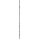 14K Rose Gold Lab-Grown Alexandrite Bezel-Set 3-Stone 6 1/2-7 1/2" Bracelet