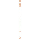 14K Rose Gold Natural Citrine Bezel-Set 3-Stone 6 1/2-7 1/2" Bracelet