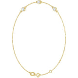 14K Yellow Gold 1/4 CTW Natural Diamond Bezel-Set 3-Stone 6 1/2-7 1/2" Bracelet