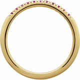 14K Yellow Gold Natural Ruby Stackable Ring
