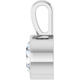Sterling Silver 5/8 CT Natural Diamond Bezel-Set Solitaire Pendant