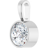 Platinum 3/4 CT Natural Diamond Bezel-Set Solitaire Pendant