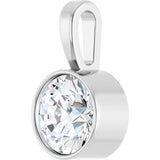 Platinum 5/8 CT Lab-Grown Diamond Bezel-Set Solitaire Pendant