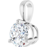 14K White Gold 1/2 CTW Natural Diamond Pendant