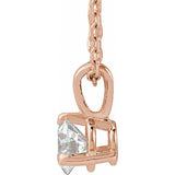 14K Rose Gold 1/4 CTW Natural Diamond 18" Necklace