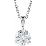 14K White Gold 3/4 CTW Natural Diamond 18" Necklace