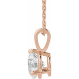 14K Rose Gold 1 CTW Natural Diamond 18" Necklace