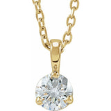 14K Yellow Gold 1/4 CTW Lab-Grown Diamond 18" Necklace