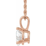 14K Rose Gold 1/2 CTW Lab-Grown Diamond 18" Necklace