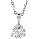 Sterling Silver 1/2 CTW Lab-Grown Diamond 18" Necklace