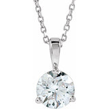 Sterling Silver 1 CTW Lab-Grown Diamond 18" Necklace