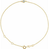 14K Yellow Gold Lab-Grown Diamond 6 1/2-7 1/2" Bracelet