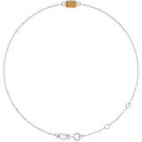 14K White Gold Natural Citrine 6 1/2-7 1/2" Bracelet