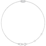 14K White Gold Natural Diamond 6 1/2-7 1/2" Bracelet