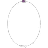 14K White Gold Lab-Grown Alexandrite 6 1/2-7 1/2" Bracelet