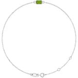 14K White Gold Natural Peridot 6 1/2-7 1/2