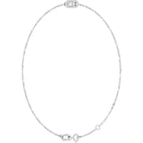 14K White Gold Natural White Sapphire 6 1/2-7 1/2" Bracelet