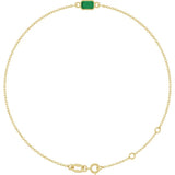 14K Yellow Gold Lab-Grown Emerald 6 1/2-7 1/2" Bracelet