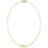 14K Yellow Gold Natural Diamond 6 1/2-7 1/2" Bracelet