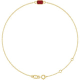 14K Yellow Gold Lab-Grown Ruby 6 1/2-7 1/2" Bracelet