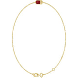 14K Yellow Gold Lab-Grown Ruby 6 1/2-7 1/2" Bracelet