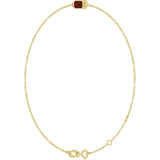 14K Yellow Gold Natural Mozambique Garnet 6 1/2-7 1/2" Bracelet