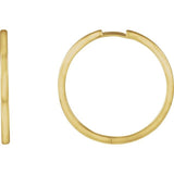 14K Yellow Gold Hinged 25 mm Hoop Earring