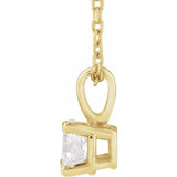 14K Yellow Gold 1 1/2 CT Lab-Grown Diamond 18" Necklace