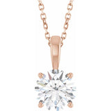 14K Rose Gold 1 1/2 CT Lab-Grown Diamond 18