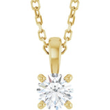 14K Yellow Gold 1/4 CT Lab-Grown Diamond 18