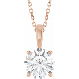 14K Rose Gold 2 CT Lab-Grown Diamond 18