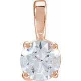 14K Rose Gold 3/4 CT Lab-Grown Diamond Pendant