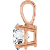 14K Rose Gold 1 CT Lab-Grown Diamond Pendant